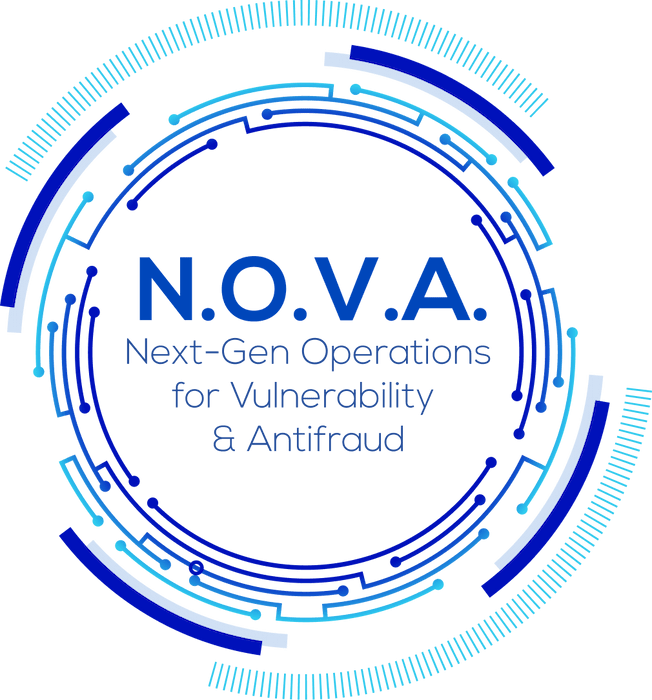 N.O.V.A. Logo "Next-Gen Operations for Vulnerability & Antifraud"
